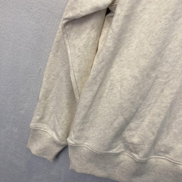 Fabletics 1/4 Zip Pullover Sweater Mens Medium Oatmeal Athletic Raglan Comfy - Picture 16 of 16